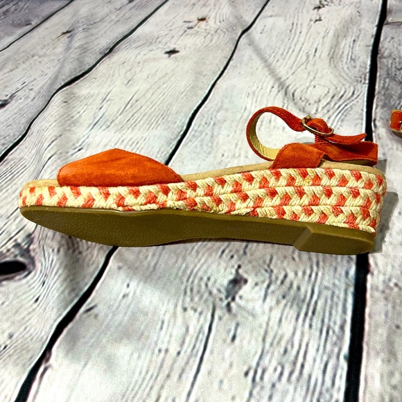 Land's End 2" Espadrille Sandal - Coral and Cream - size 7.5 - Picture 9 of 13